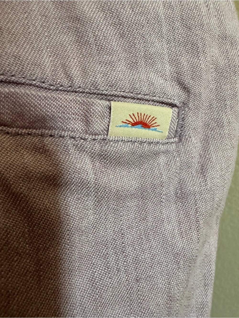 Faherty Brand Mens 34 Linen Organic Cotton Shorts Dusty Lavender Lilac Chino